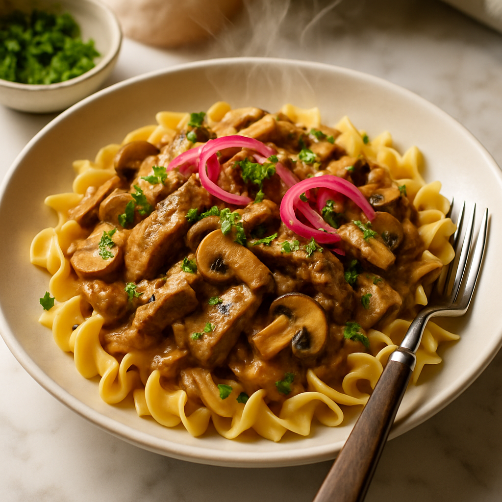 15 Minute Beef Stroganoff