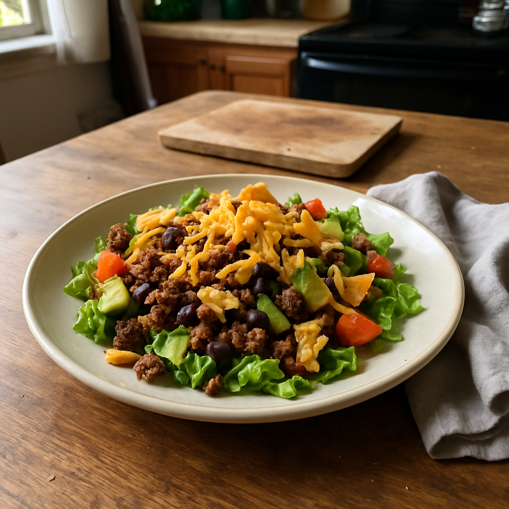 The 15-Minute Taco Salad That Will Transform Your Lunch Game