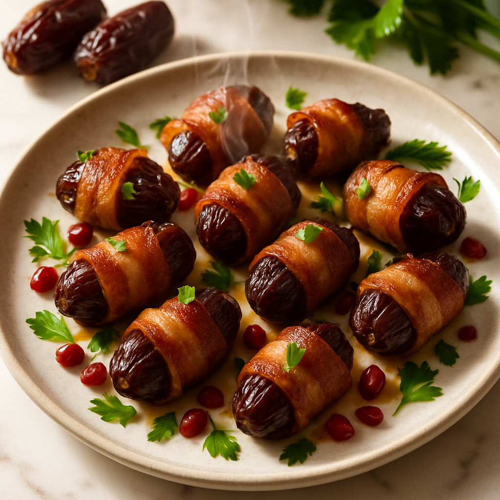 3 Ingredient Bacon Wrapped Dates