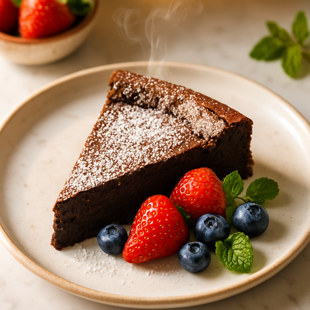 3 Ingredient Flourless Chocolate Cake