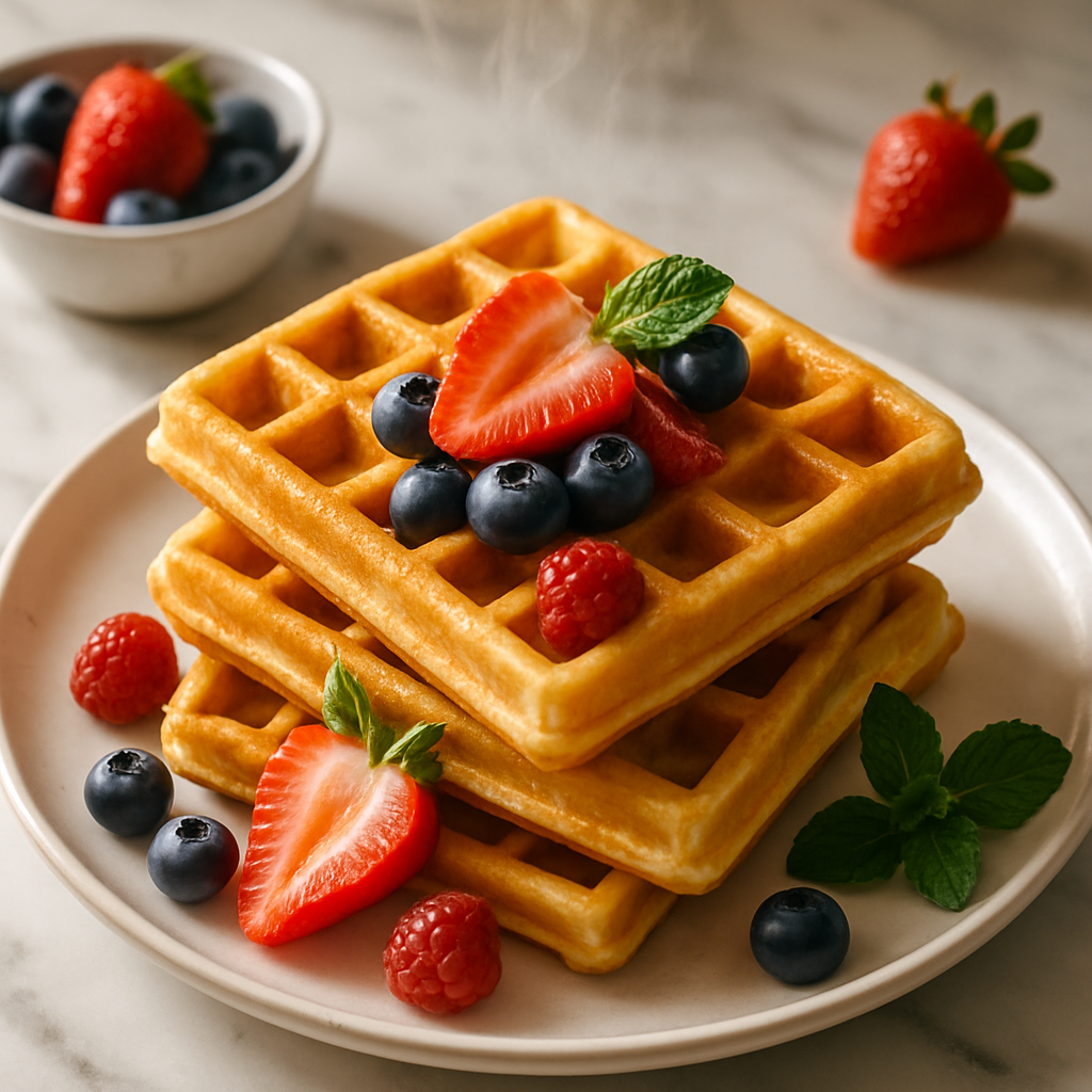3 Ingredient Fluffy Waffles