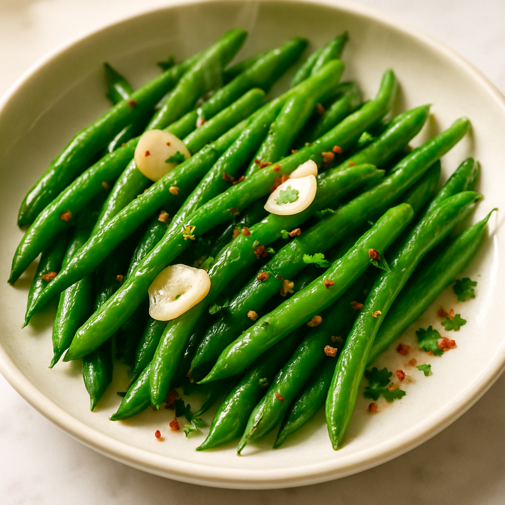 3 Ingredient Garlic Green Beans