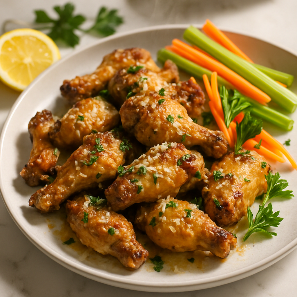 3 Ingredient Garlic Parmesan Wings
