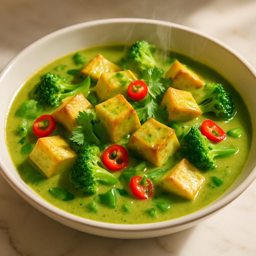 3 Ingredient Green Curry Tofu