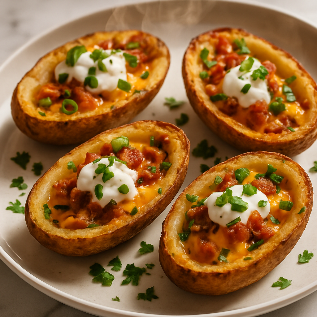 3 Ingredient Loaded Potato Skins