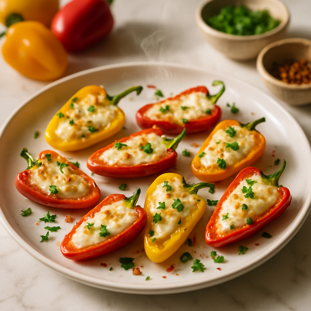 3 Ingredient Mini Stuffed Peppers
