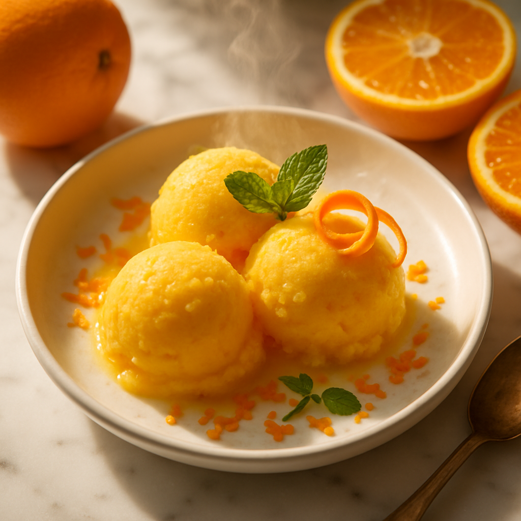 3 Ingredient Orange Sorbet