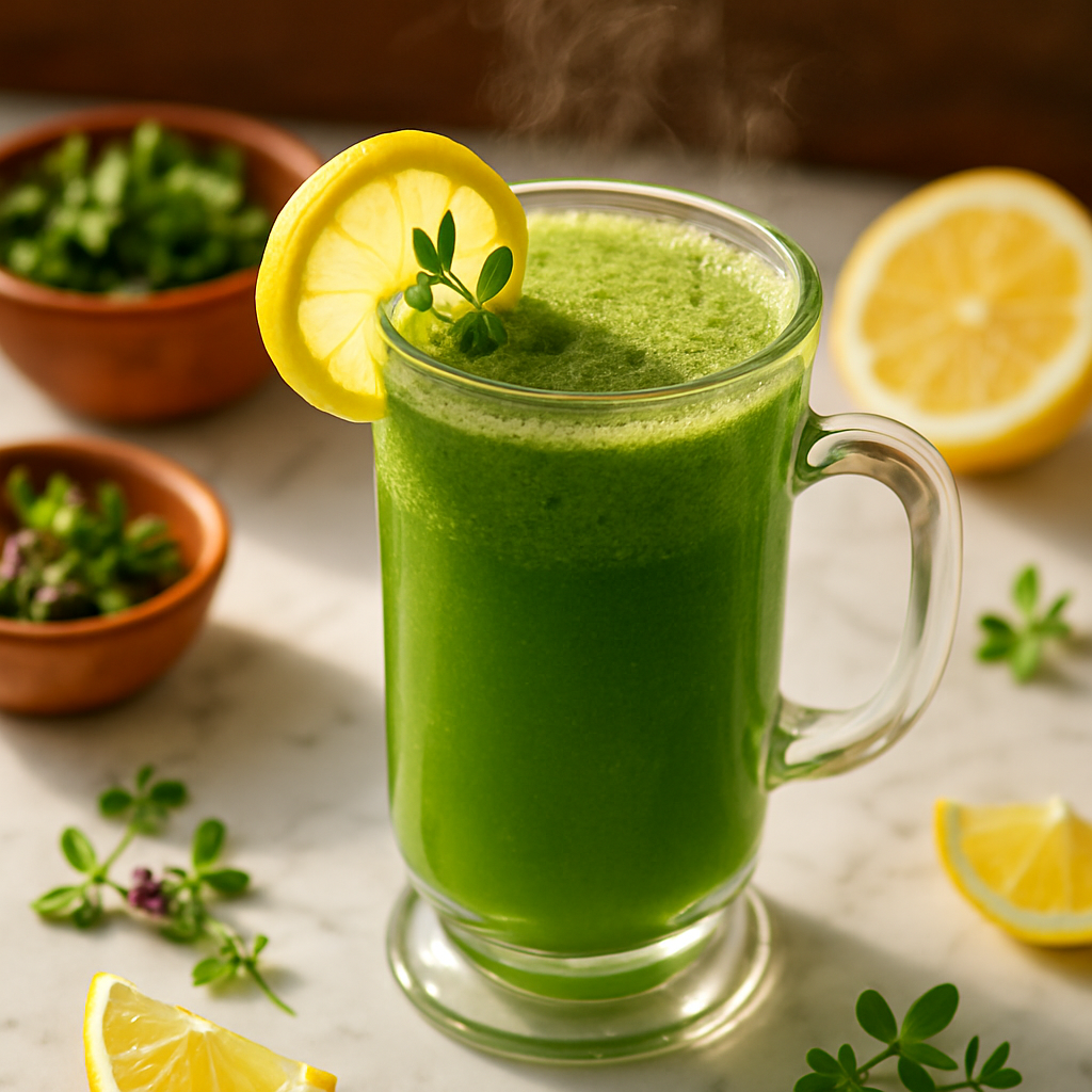 Agua de Alfalfa con Limon