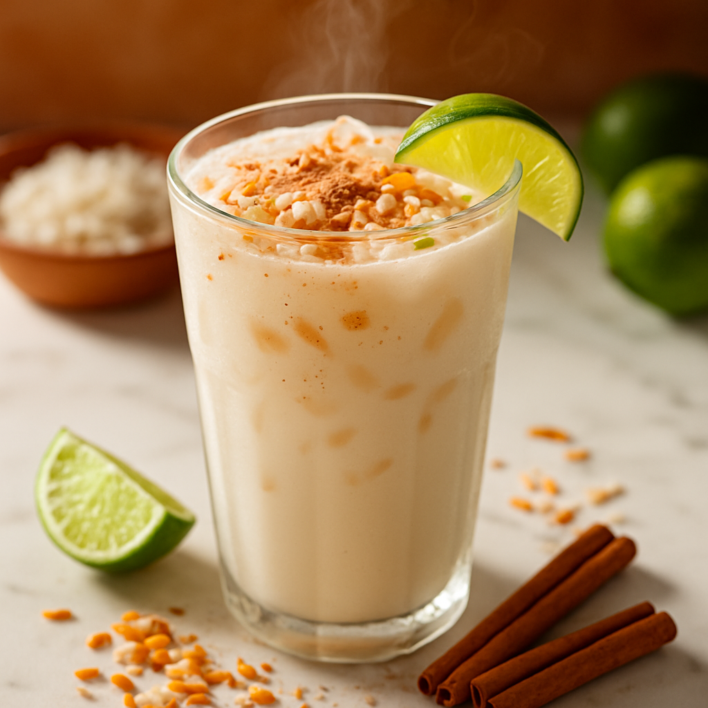 Agua de Horchata con Coco