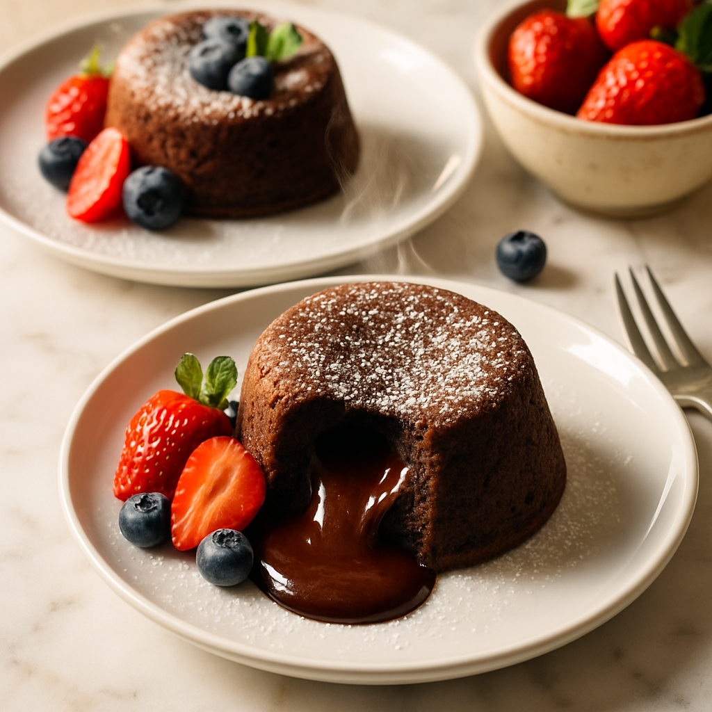 Air Fryer Chocolate Lava Cakes