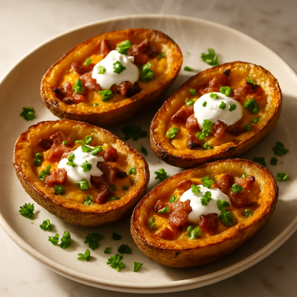 Air Fryer Loaded Potato Skins