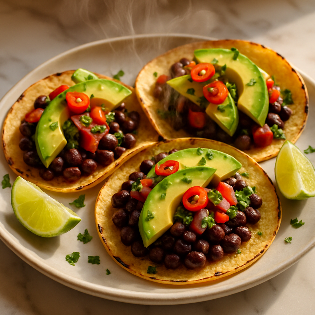 Avocado Black Bean Tacos