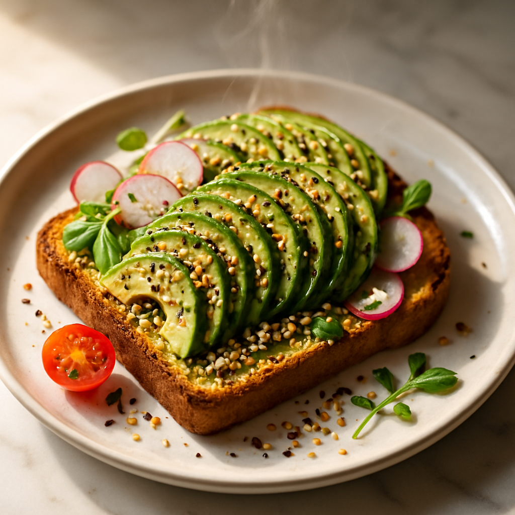 Avocado Toast with Everything Bagel Seasoning