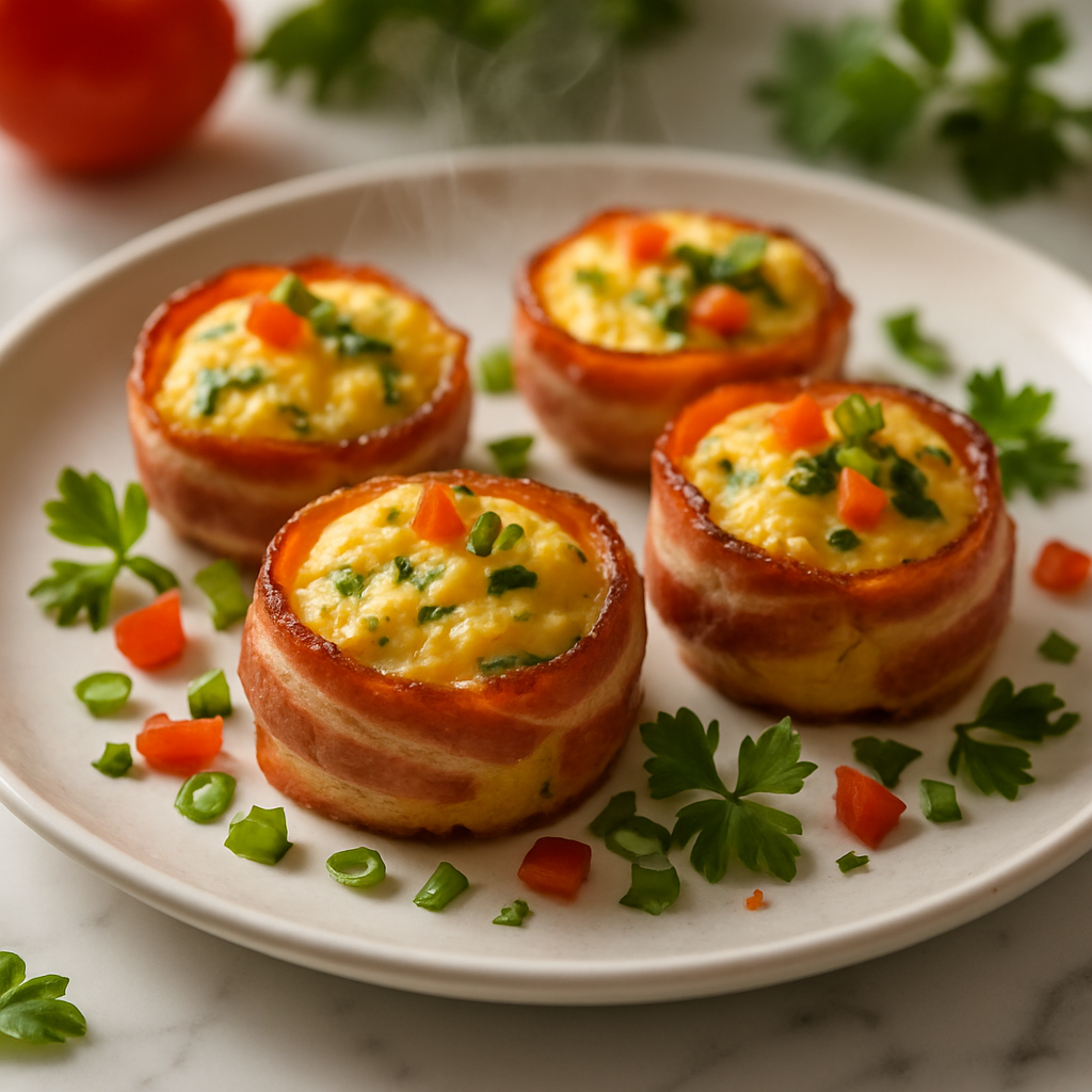 Bacon Wrapped Egg Bites
