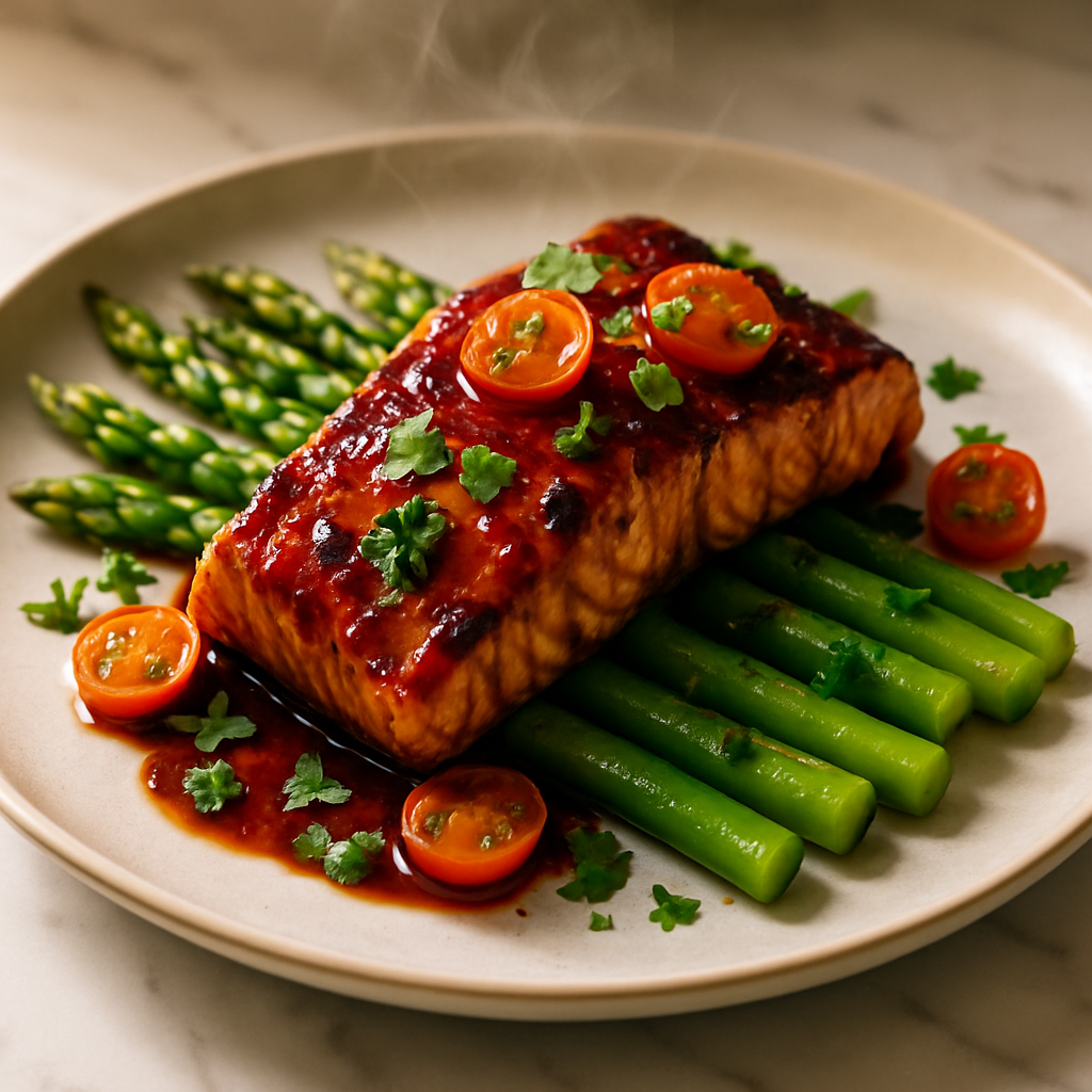 Balsamic Glazed Salmon with Asparagus