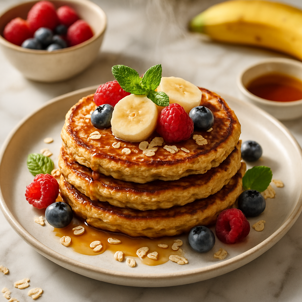 Banana Oat Pancakes