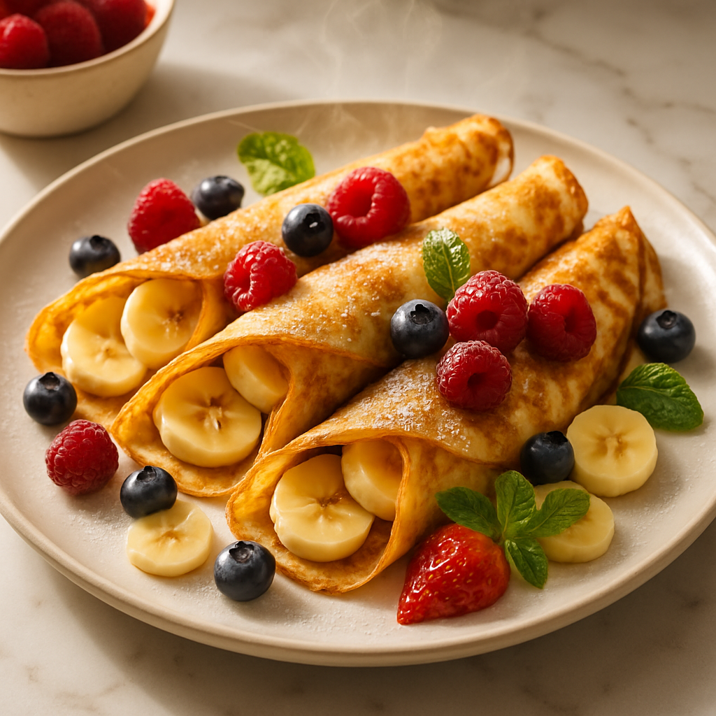 Banana Stuffed Crepes
