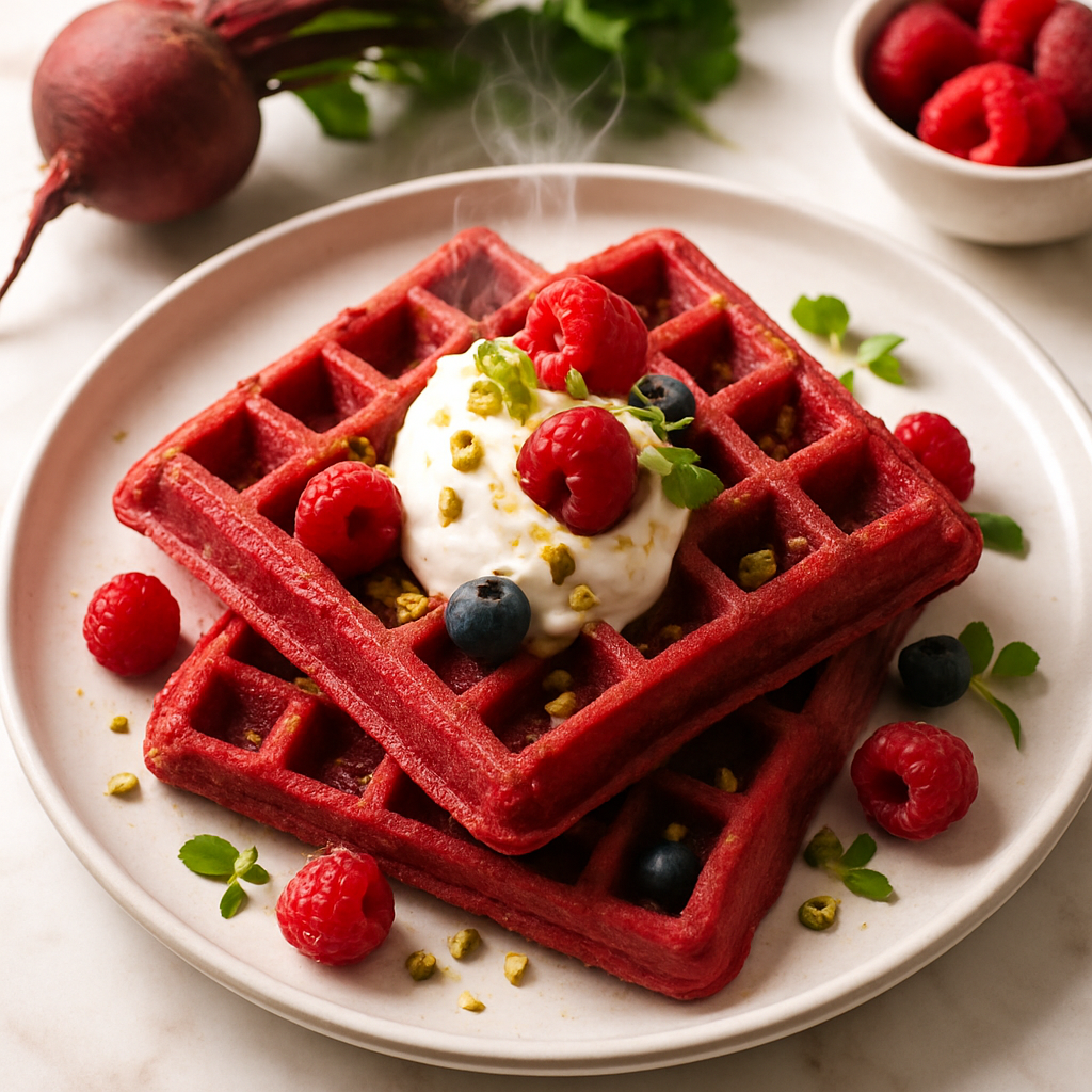 Beet Hidden Red Velvet Waffles