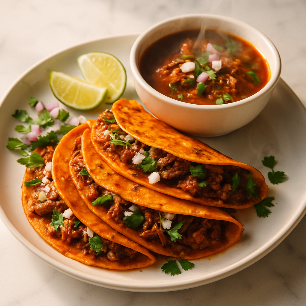 Birria Tacos with Consome