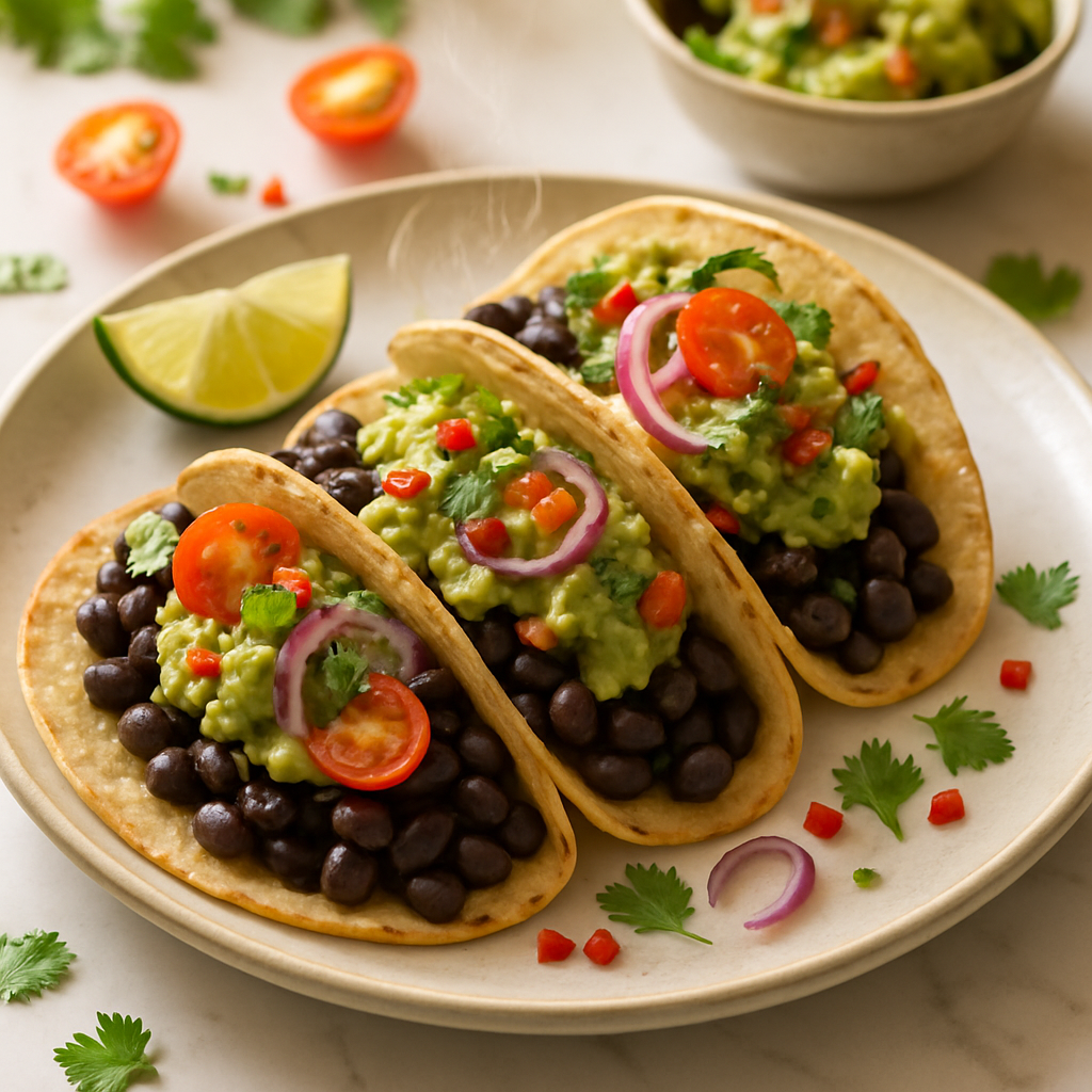 Black Bean Guacamole Tacos