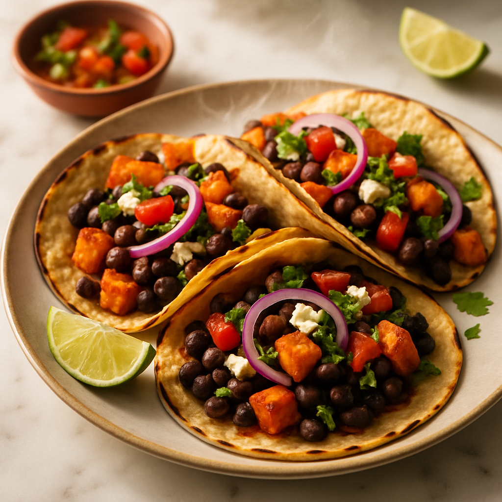 Black Bean and Sweet Potato Tacos