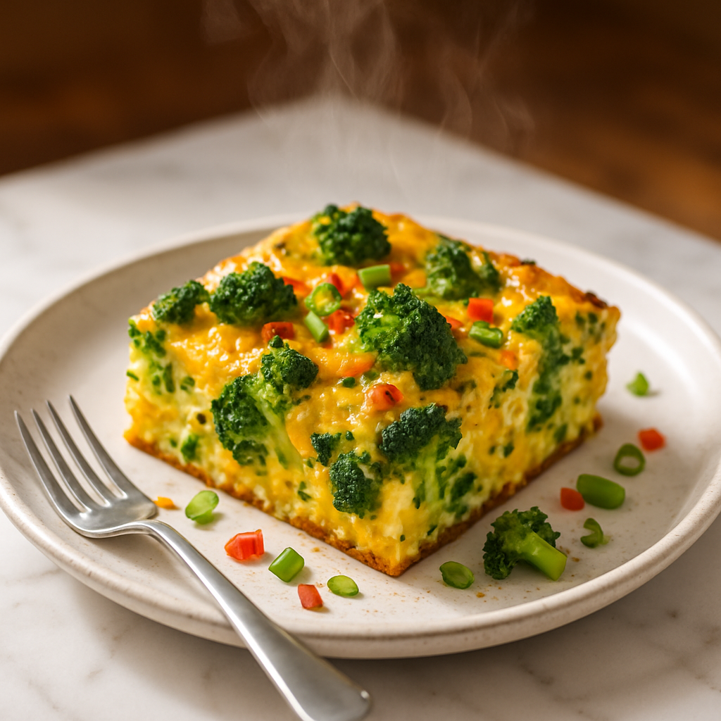 Broccoli Cheddar Egg Bake