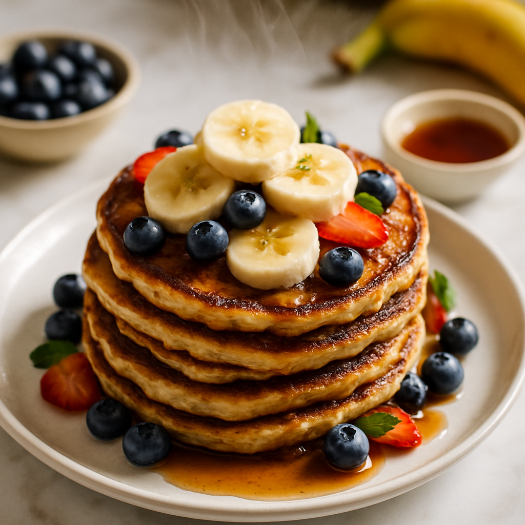 Brown Butter Banana Pancakes