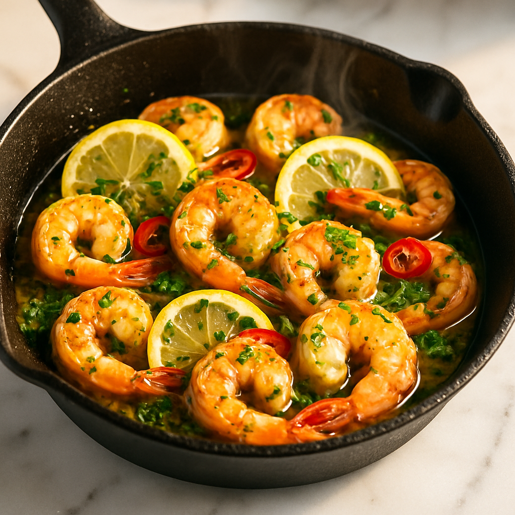 Cast Iron Skillet Garlic Butter Shrimp