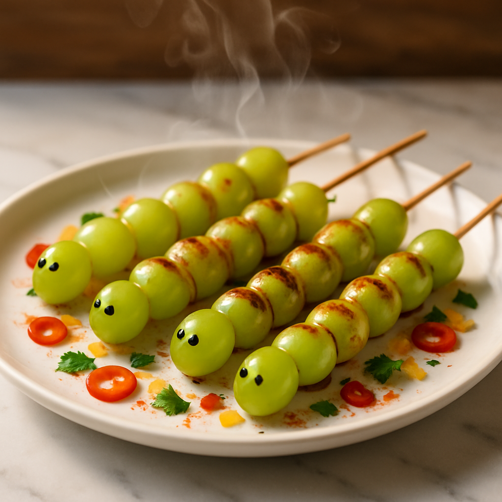 Caterpillar Grape Skewers