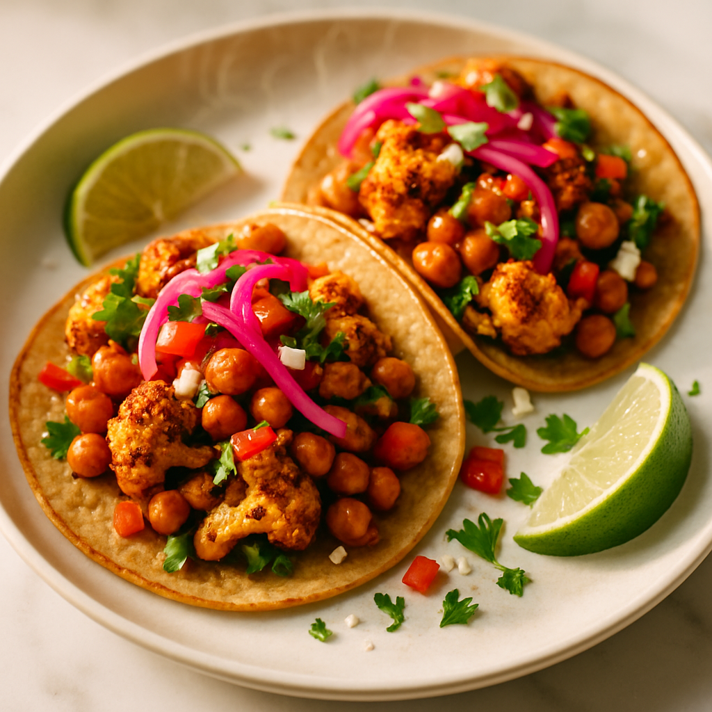 Cauliflower and Chickpea Tacos