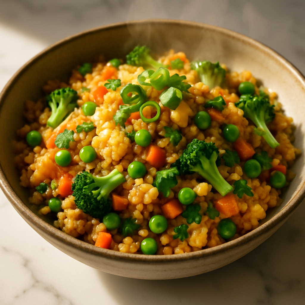 Cauliflower Fried Rice with Eggs and Vegetables