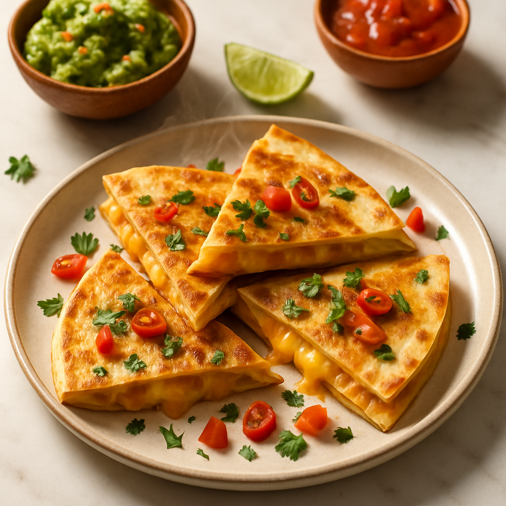 Cheese Quesadilla Triangles