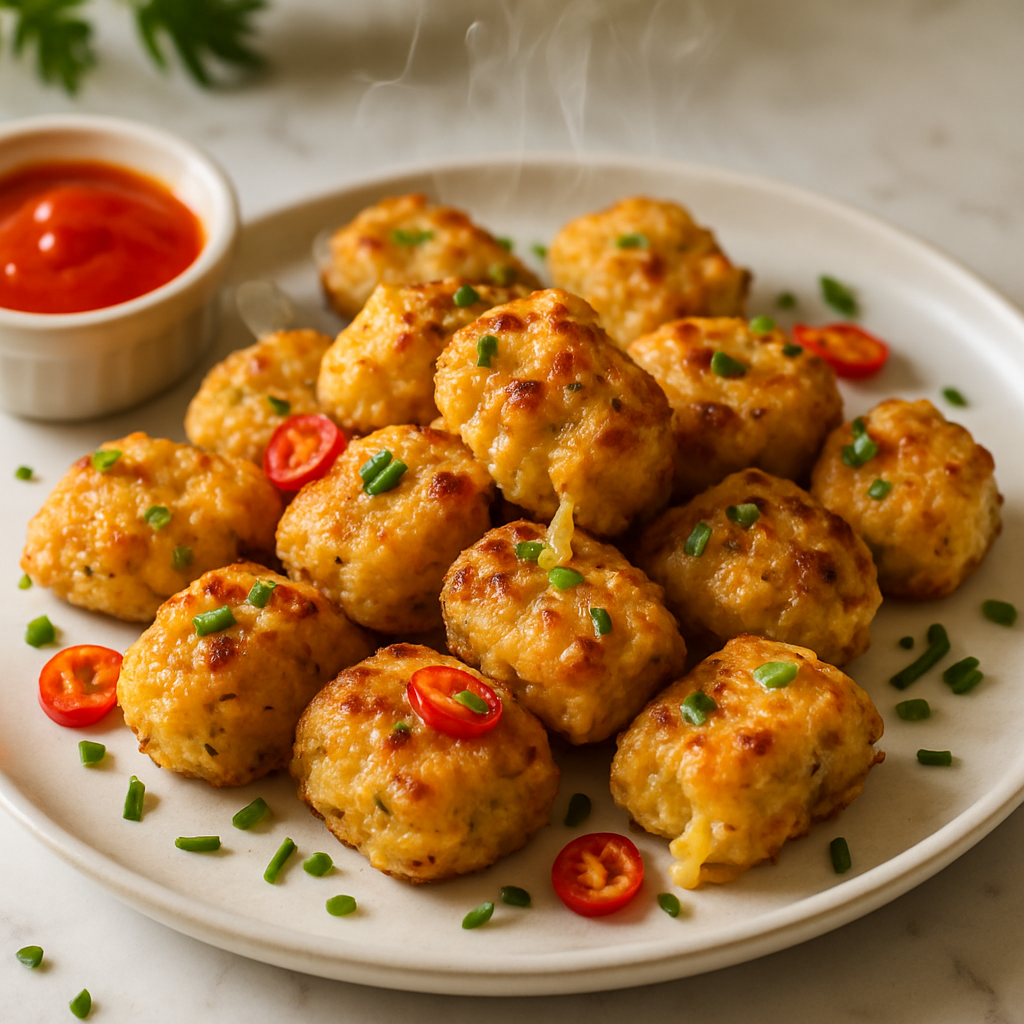Cheesy Cauliflower Tots