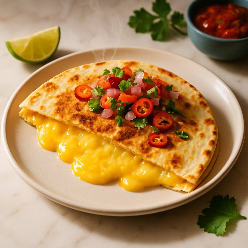 Cheesy Microwave Quesadilla