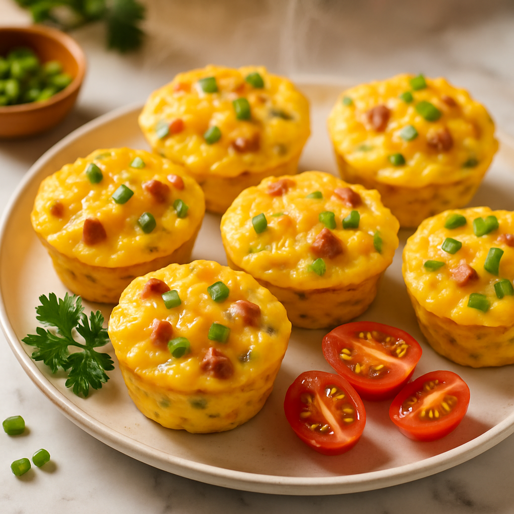 Cheesy Scrambled Egg Muffins