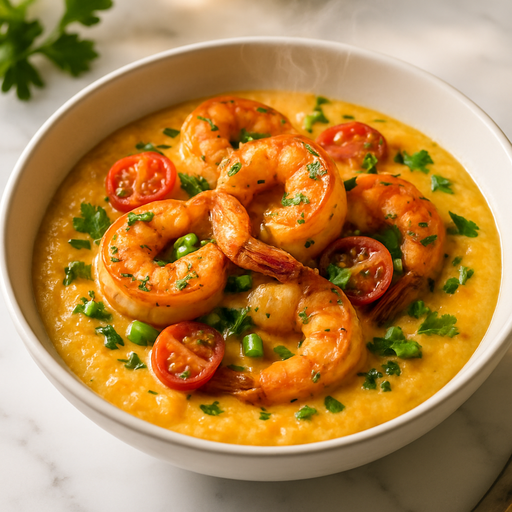 Cheesy Shrimp and Grits