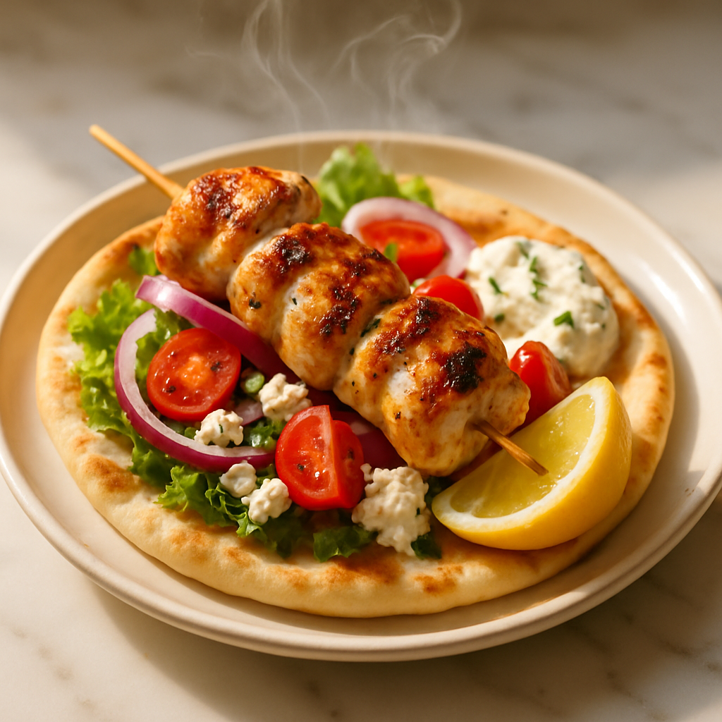 Chicken Souvlaki with Pita