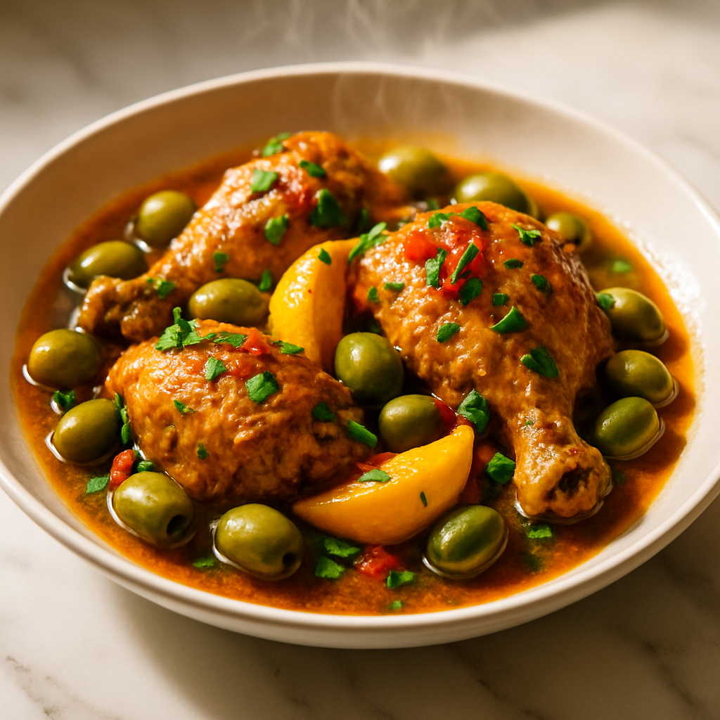 Chicken Tagine with Preserved Lemons and Olives