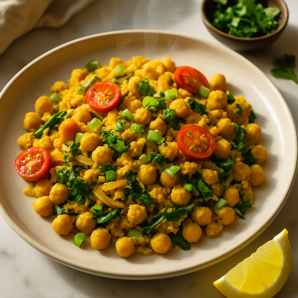 Chickpea Protein Scramble with Turmeric