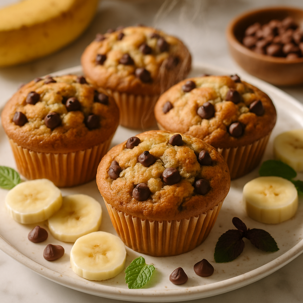 Chocolate Chip Banana Muffins