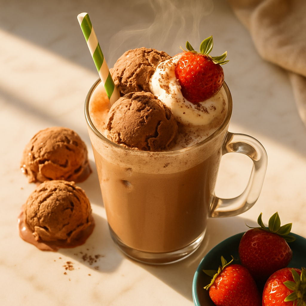 Chocolate Milk Ice Cream Float