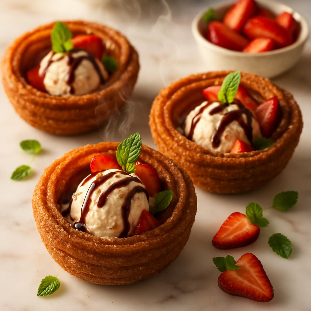 Churro Ice Cream Bowls