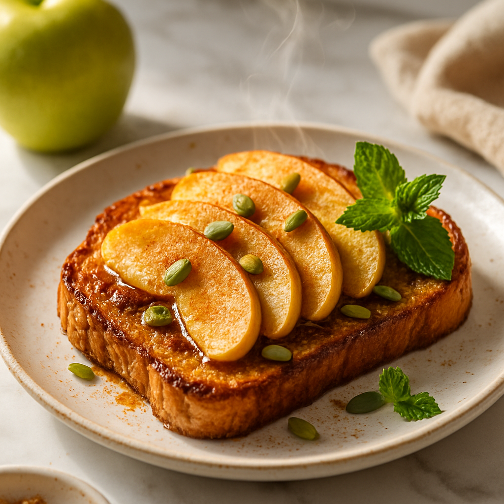Cinnamon Brown Butter Apple Toast
