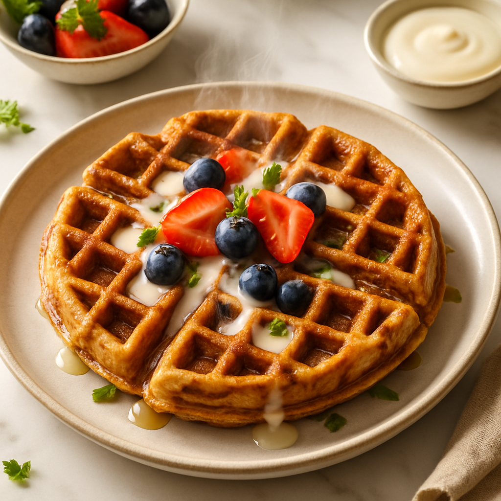 Cinnamon Roll Waffles