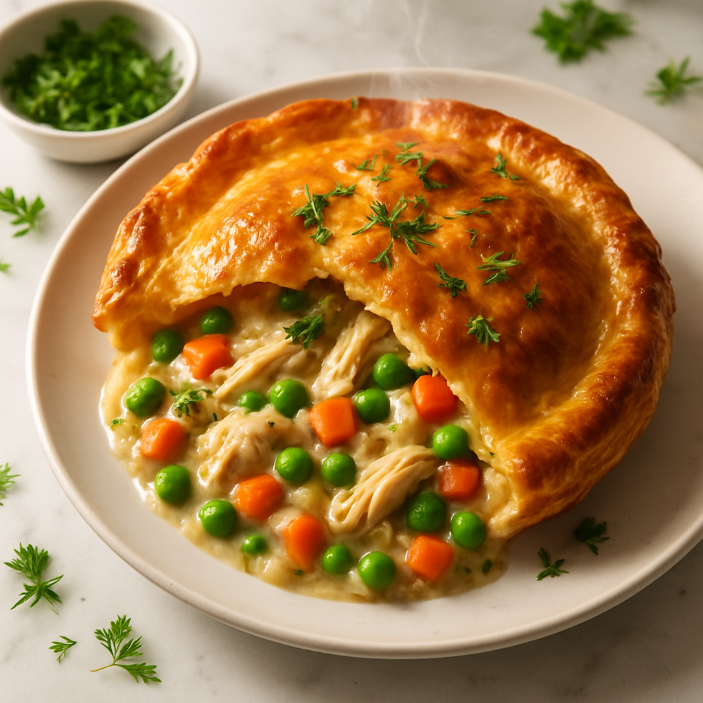 Classic Chicken Pot Pie with Flaky Crust