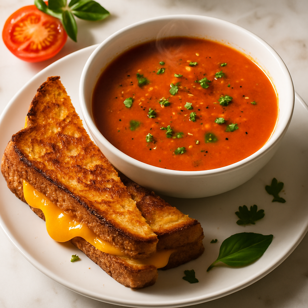 Classic Grilled Cheese with Tomato Soup