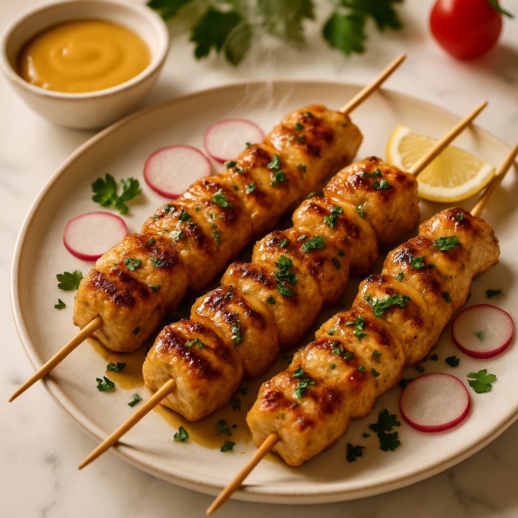 Classic Honey Mustard Chicken Skewers