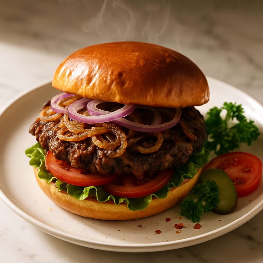 Classic Oklahoma Fried Onion Burger