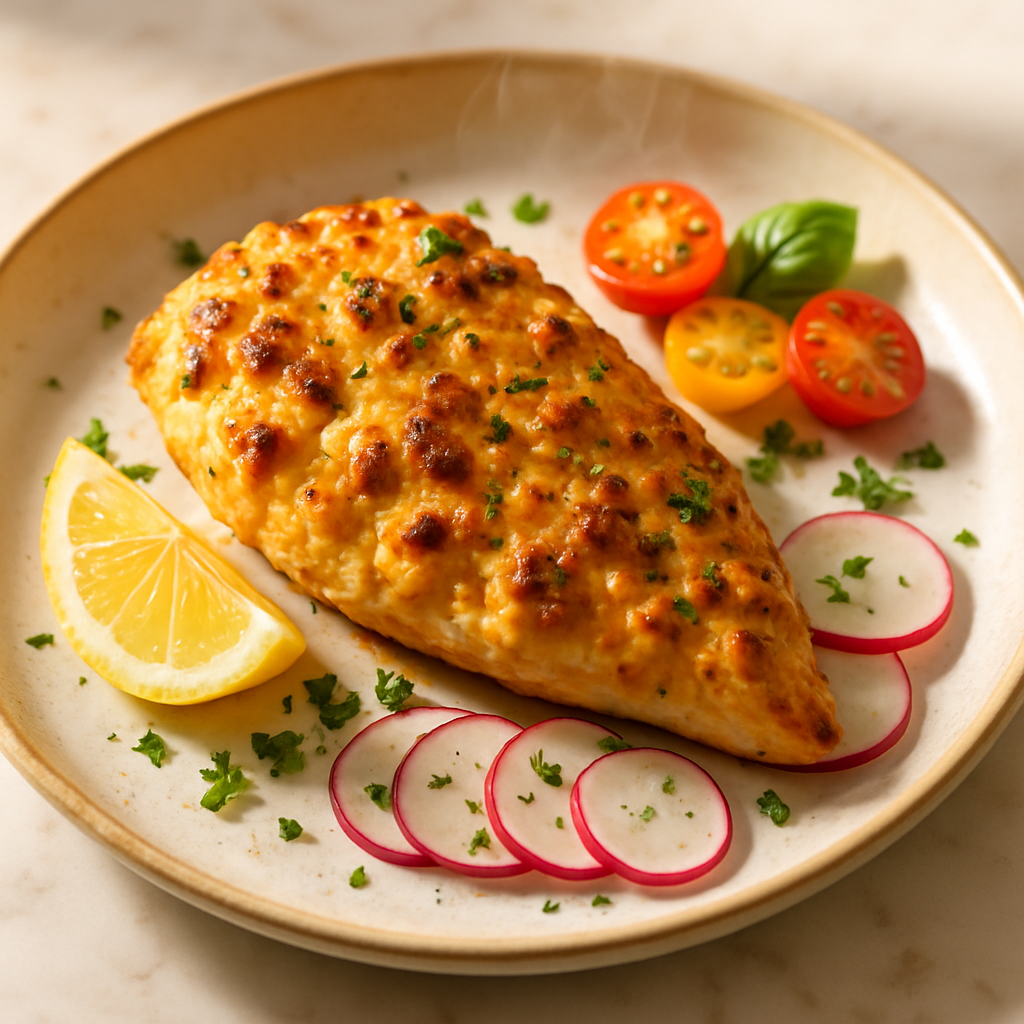 Cottage Cheese Crusted Chicken Breast