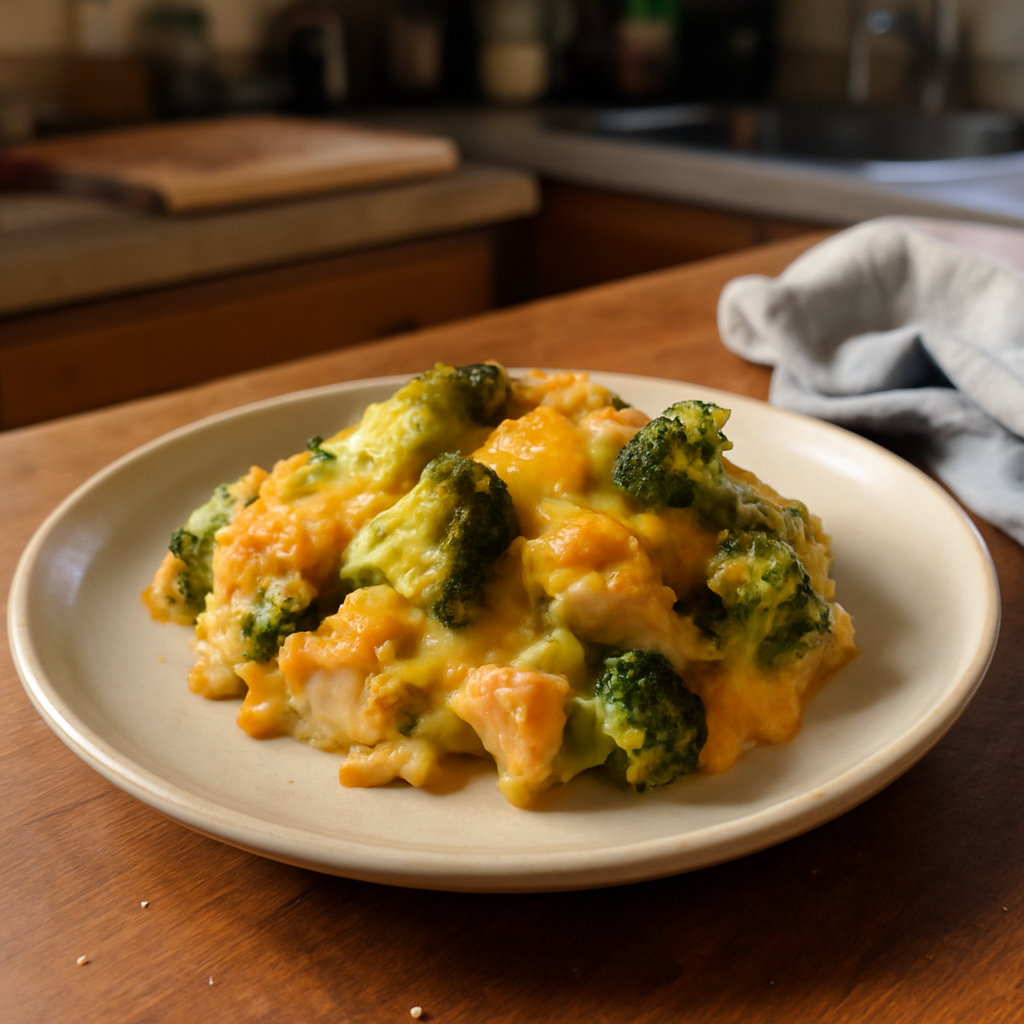 The Cozy One-Pan Cheesy Chicken & Broccoli Bake Everyones Talking About